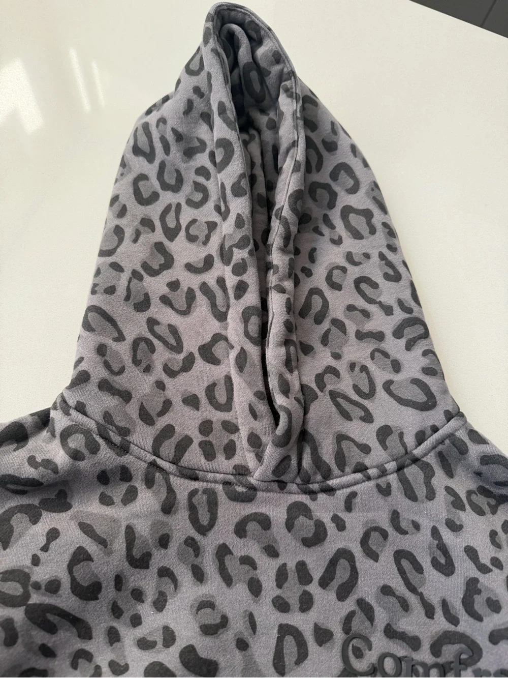 KIDS COMFRT Grey Leopard Print Hoodie & Jogger Set - Cozy Matching Outfit